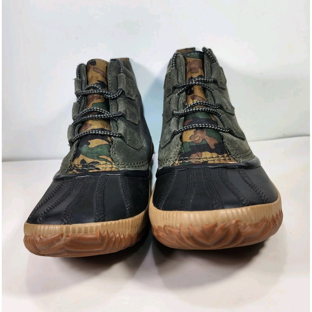 Sorel Out N About Plus Ankle Duck Boots Womens 9.5 Camo Suede Waterproof EUC - Picture 6 of 12